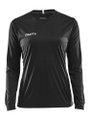 Craft Sport-Langarmshirt (Trikot) Squad Solid - hohe Elastizität, ergonomisches Design - schwarz Damen
